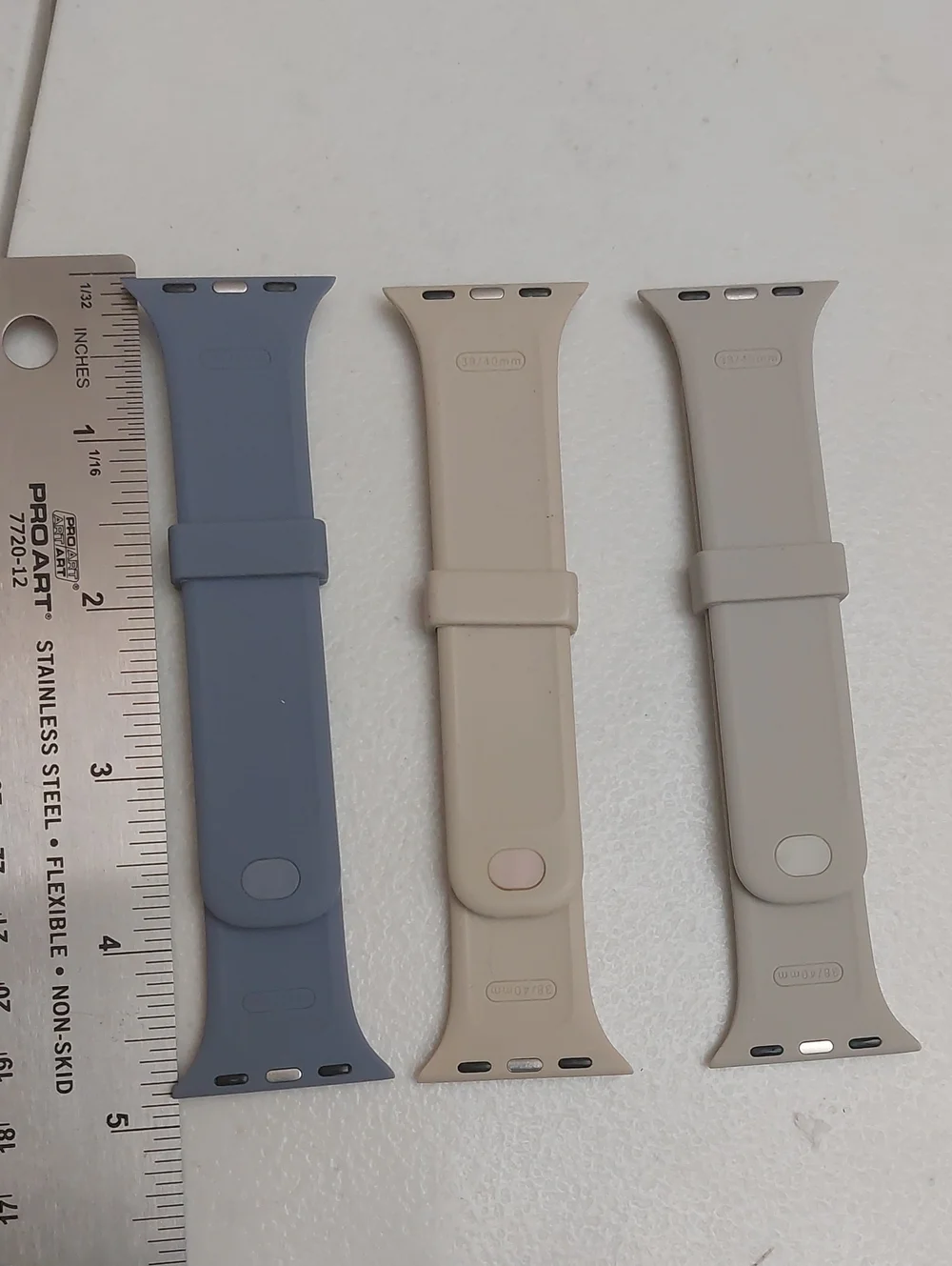 Lot Of 3 38/40mm Silicon Watch Band Compatible With Apple Watch